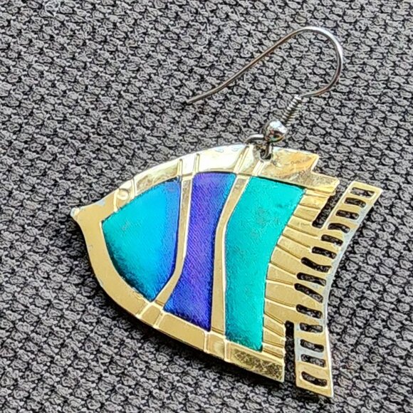 Claire's Tropical Fish Drop Dangle Earrings - Picture 2 of 7